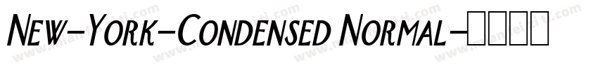 New-York-Condensed Normal字体转换
